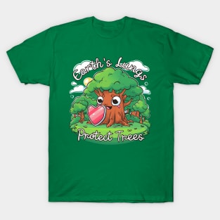 Earth Lungs Protect Trees Earth Day T-Shirt